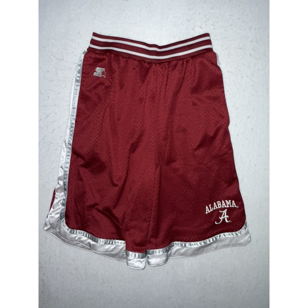 Vintage Alabama Crimson Tide Basketball Shorts Mens S Starter 90s Mesh Shiny Y2K